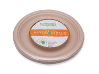 World Centric Wheat Straw/Bagasse Compostable 10-Inch Fiber Ripple Edge Plate, 20-Piece