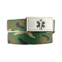 Medical Alert Bracelet | Adjustable up to 6.5" Wrist Size | Free Engraving | 1 Bracelet, 1 Custom Stainless Steel Laser Engraved Tag | Camo
