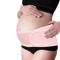 Breathable Maternity Belt Pregnant Belt Abdominal Binder, Back Support Provides Hip, Pelvic, Lumbar and Lower Back Pain Relief, One Size 1Pcs (Pink)