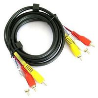 lunanice 12 FT 8 Gauge AWG Heavy Duty 3 RCA Gold Plated Composite Audio Video AV Cable