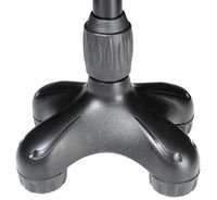 Quad Tip for Walking Canes - Lightweight, Stable Four Pads Design, Self Standing, Replacement Foot Pad - 5" x 4" x 3" - Universal Foot Attachment for Walking Stick (Black)