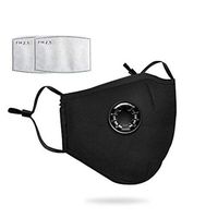 2PCS Filters+Black Dust Mas/k Respirator Anti-Pollution Anti-smog PM2.5 Washable Reusable Face M-as&ks for Riding