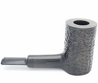 Mr. Brog Poker Tobacco Pipe - Model No: 302 Dnaken Duke Ebony Rusticated - Pear Wood Roots - Hand Made