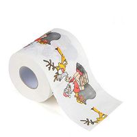 Tuscom Christmas Pattern Series Printing Toilet Paper,170 Sheets 3Layers 10X10cm/3.94''X3.94'',for Home Cafe Shop Restaurant Christmas Supplies Decor (A)