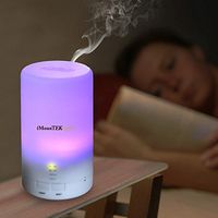 Ultrasonic Aromatherapy Essential Oil [Aroma Diffuser] 50ml Portable Cool Mist Aroma Humidifier W/ 7 Colorful LED Lights USB Powered, Auto Shut Off, Timer. for Home Office Baby Bedroom Bathroom Car