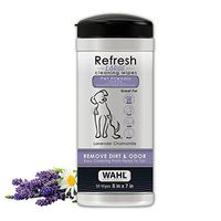 Wahl Pet Refresh Lavender Cleaning Wipes for All Dog Breeds - Use on Ears, Nose, Paws, Bottom, & Sensitive Areas - 50 Wipes