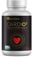 CARDIO3 by Newtrition Once a Day Burp-Less Omega-3 Fish Oil Supplement 1200mg 500mg of High Concentrate EPA & DHA, 3X Faster Absorption, (90 ct.)