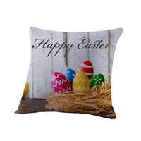 2017 Easter's Day Pillow Case,Elevin(TM)New Lovers Painting Square Cotton Cushion Cover Throw Waist Pillow Case Sofa Bedroom Home Decor Good Easter's Gift (M) (L)