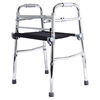 LTLHXM Walking Frame with Ergonomic Handle and Flip Up Seat Ultra Lightweight Folding Adjustable Height Mobility Aid Helps with Walking Independently Elderly Grandparents Disabled Injured