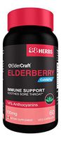 Elderberry - Premium Eldercraft(R) - 14% Anthocyanins - Cold & Flu Support - Powerful Antioxidants - Immune Support - No Magnesium Stearate - Non-GMO - 100mg - 60 Veg caps