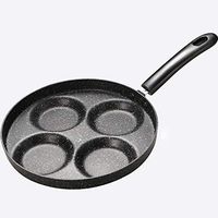 4-Cup Fried Egg Pan, Three-Layer Composite Steel Non-Stick, for Gas and Electric Stovetops, Pancake Pan Burger Omelet Cooker Griddle