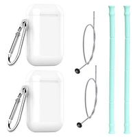 Lixada 2 Pack Collapsible Reusable Straws, Portable Foldable Silicone Drinking Straw with Case and Cleaning Brush for Travel Office Party Cold Beverage,Coffee and Smoothie