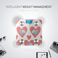 Bluetooth Fat Scale Artistic Cartoon Cute Pretty Doodle Scales Weight Body Fat Composition Monitor Analyzer with Smartphone App for Body Management-396 Lbs