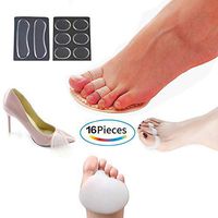 16pcs Heel Pads for Shoes Toes Overlap Hammer Correction - Soft Bunion Splint Corrector Forefoot Mat Hallux Valgus Foot Care Set Relife Pain