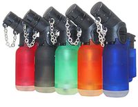 Pack of 5 - Single Jet Flame Torch Lighter Windproof Refillable Cigarette Lighter