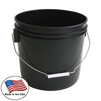 Argee 3.5 Gallon Heavy Duty Bucket, Black (Pack of 10)