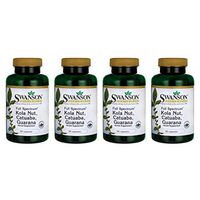 Swanson Full-Spectrum Kola Nut Catuaba Guarana 225/225/225 Milligrams 90 Capsules (4 Pack)