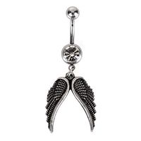 Stylish Navel Belly Ring Rhinestone Button Bar Barbell Body Piercing Jewelry Best Beauty For gift Party Jewerly Accessory Trendy Unique | Design - #01 Wing