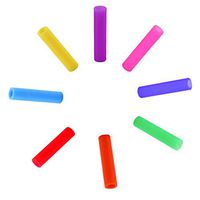 Sikye Set of 8 Colors Silicon Tips Cover,Reusable Food Grade Cover for 6mm Stainless Steel Straws 4cm×0.6cm