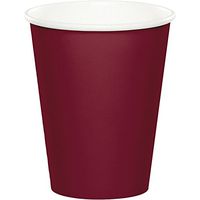Club Pack of 240 Regal Burgundy Red Disposable Paper Hot and Cold Drinking Party Cups 9oz.
