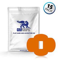 GrifGrips Wrap Grip Sports Adhesive Patch for Dexcom G6 - Pack of 15 (Orange)