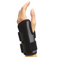 Champion Wrist Splint, Universal Fit, Maximum Support, Airmesh Fabric, Black, Medium (Left Hand)