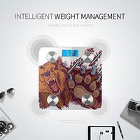 Cute Brown Wild Bear Watercolor Scale for Weight Bluetooth Scales Scales Tracks 8 Key Compositions Analyzer Sync with Fitness Apps 400 Lbs