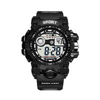 Fxbar, Multi Windows Men Sport Watch Cool Design Analog Wrist Watch Bracelet Watches(Black)