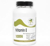 Vitamin E 1000IU Non-Oily ~ 200 Capsules - No Additives ~ Naturetition Supplements