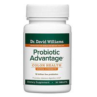 Dr. David Williams' Probiotic Advantage Colon Health Extra Strength Supplement for Digestive Support, 30 Tablets (30-Day Supply)