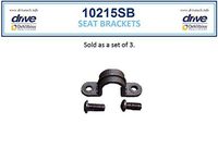 Seat Brackets (3) and Hardware for 11053a/b Rollators, 0.25 Pound