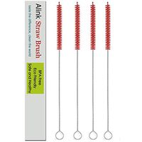 ALINK Extra Long Straw Cleaning Brush, 4-Pack Wide Nylon Pipe Tube Cleaner, 12 inch X 2/5-inch - Red