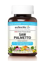 Eclectic Saw Palmetto 600 Mg Fduv with Glass, Blue, 120 Count