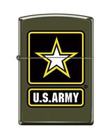Zippo US Army Star Logo Green Matte Pocket Lighter