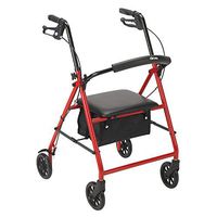 Drive Rollator Rolling Walker with 6" Wheels, Red, Model - R800RD