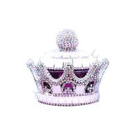60ml Crystal Crown Car Home Office Air Freshener Perfume Fragrance Bottle Pink