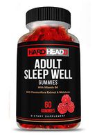HARD HEADD Adult Sleep Well Gummies with Vitamin B6 with Passionflora Extract & Melatonin All Natural Made in USA