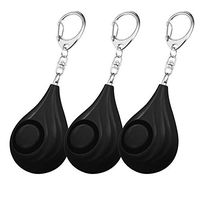 Safesound Personal Alarms - HUMUTU 125db Personal Alarms for Women, Loud Siren Safety Alarms For Kids Women and Elders (3 Pack Black)