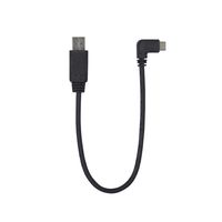 MXTECHNIC USB C 90 Degree Right Angle Cable Extension USB 3.0 Type c Cable 25cm Male for Data Sync and Charging- Black
