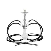 Hookah 4 hose 20" White New shisha nargila hookas narguile nargile glass vase
