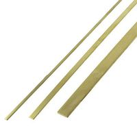K&S Precision Metals 9718 Brass Strip, 0.032" Thickness x 1/4" Width x 36" Length, 5 pc, Made in USA