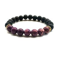 7 Chakra Lava Stone 8mm Reiki Turquoise Healing Rock Bead Howlite Diffuser Amethyst Essential Oil Bracelet