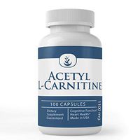 100% Pure Acetyl L-Carnitine (ALCAR), 100 Capsules, 1100 mg Serving, Gluten-Free, Made in The USA, Natural & Potent, Lab Verified, Filler-Free, Undiluted & No-Additives