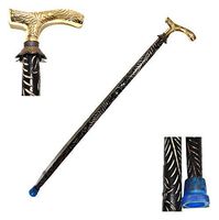 Eve.Store Brass Nautical Derby Style Handle Cane Men Strong Sturdy Wood Walking Stick.