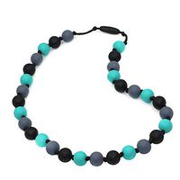 Sensory Chew Necklace for Kids and Adult, Boys and Girls - Chewable Necklace for Teething, Autism, Biting, ADHD, SPD, Baby Chewing Jewelry by LeeYean - Aqua