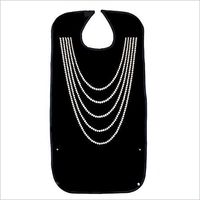 Adult Bibs, Crumb Catcher Apron，Extra Long Drinking and Eating Clothing Protectors,Waterproof PVC Backing Adult Bib Washable Dining Bibs for Elderly Man Woman (Black#1)