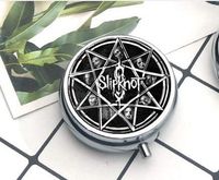 Compact 3 Compartment Medicine Case, Pill Box for Pocket or Purse Pill BoxNewest Fashion Rock Band Slipknot Necklace Women Men Glass Slipknot Badges Glass