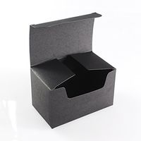 50PCS Rectangle Wrapping Gift Paper Box Kraft Paper Soap Box (Black)
