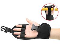 Biange Finger Splint Brace Ability, Rehabilitation Finger Gloves with Stroke Hand Splint, Use for Brace Elderly Fist Stroke Hemiplegia Hand Training, Single Hand Grip Exercise (Black)