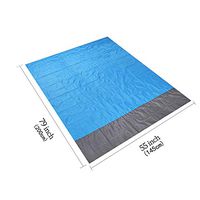 Sand Proof Nylon Outdoor Beach Blanket Mat, 55x79 Inch Waterproof Picnic Mat for Travel, Hiking, Camping, Music Festivals 2019